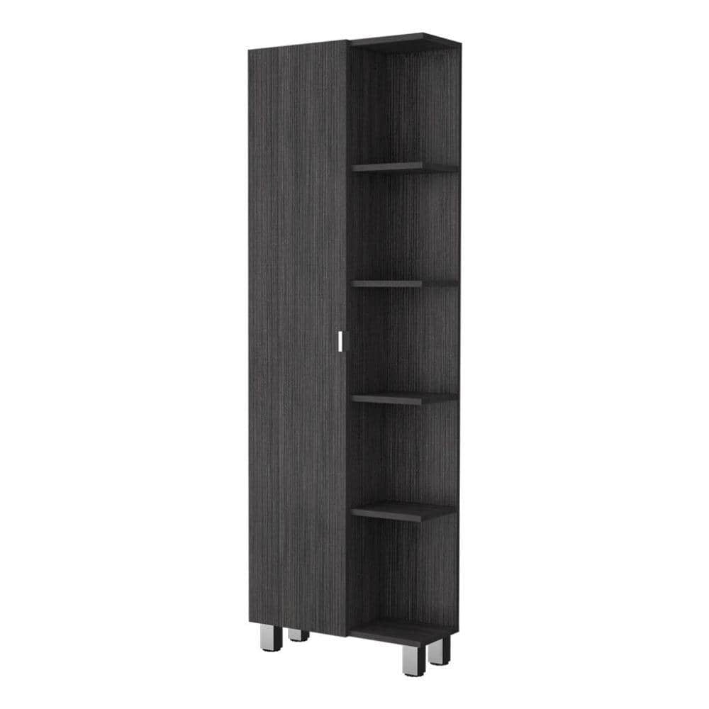 Amucolo 20.15 in. W 8.45 in. D 62.2 in. H Bathroom Linen Cabinet with Shelves (1)