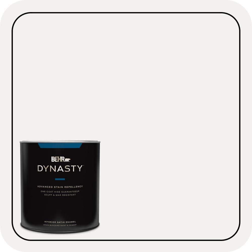 BEHR DYNASTY 1 qt. #W-D-600 Bridal Veil Satin Enamel Interior Stain-Blocking Paint and Primer