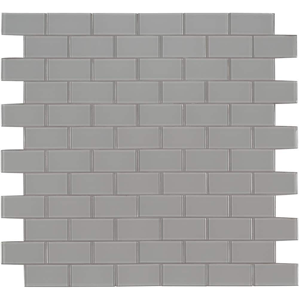 MSI Oyster Subway 12 in. x 14 in. x 0.31 in. Glass Mesh-Mounted Mosaic Wall Tile (9.7 sq. ft./Case)
