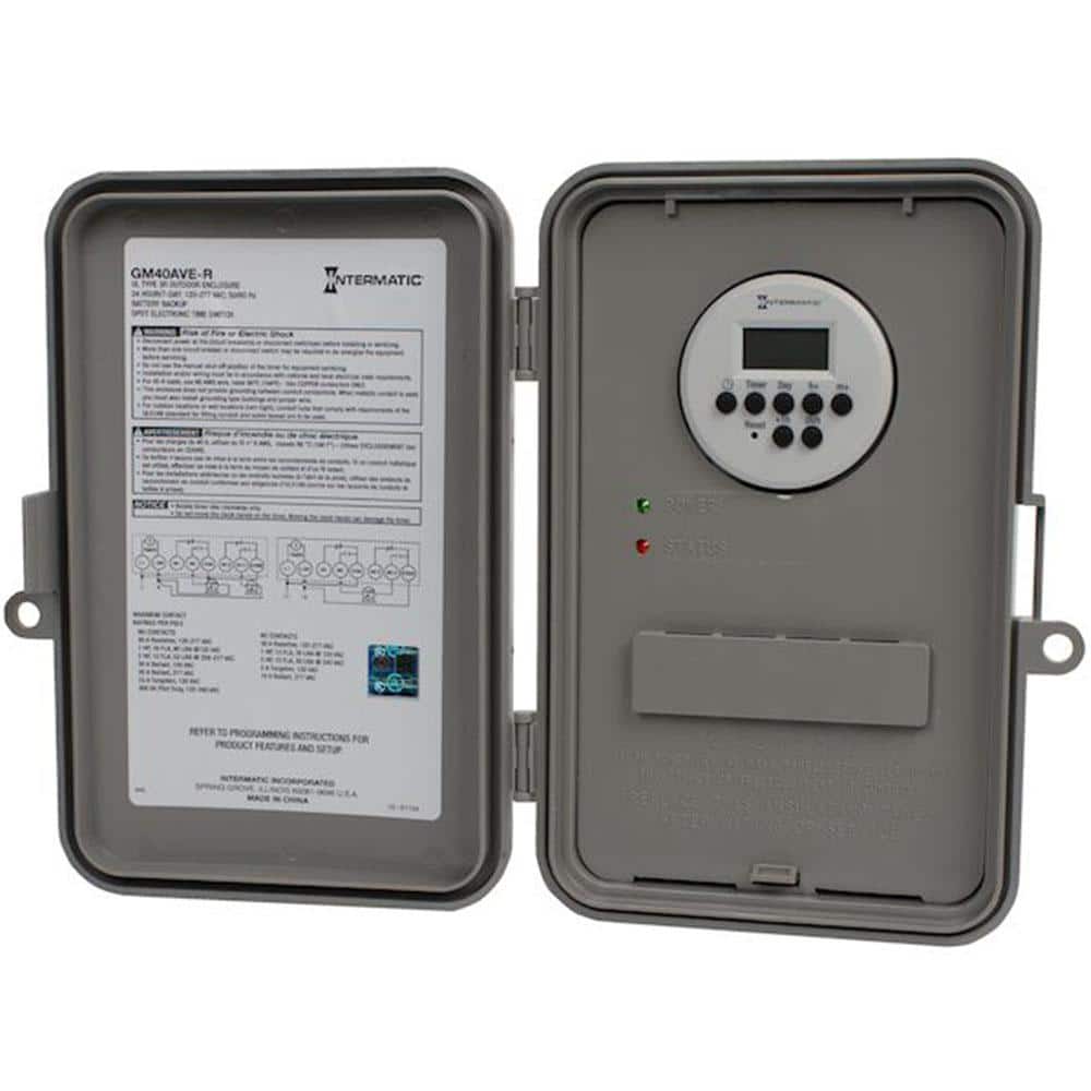 Intermatic 40 Amp Auto-Volt Digital Industrial Timer Switch - Gray (1)
