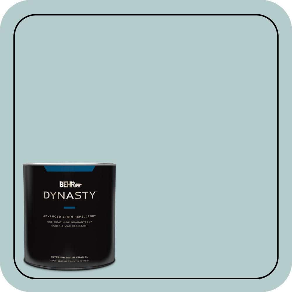 BEHR DYNASTY 1 qt. #PPU13-15 Clear Pond Satin Enamel Interior Stain-Blocking Paint & Primer