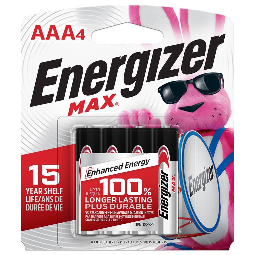 Energizer MAX AAA Batteries, Triple A Alkaline Batteries 2-Pack, 60- Count