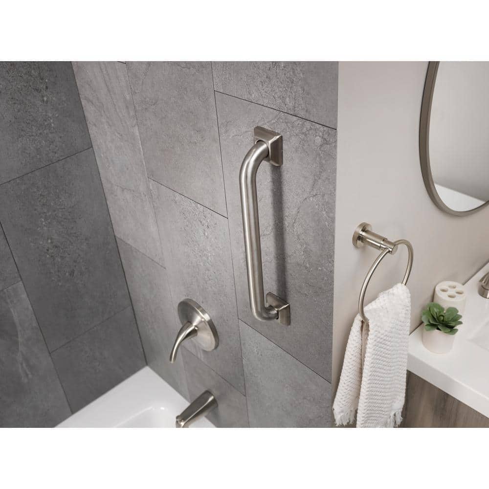 Glacier Bay 16 in. x 1.25 in. Grab Bar in Brushed Stainless Steel (4)