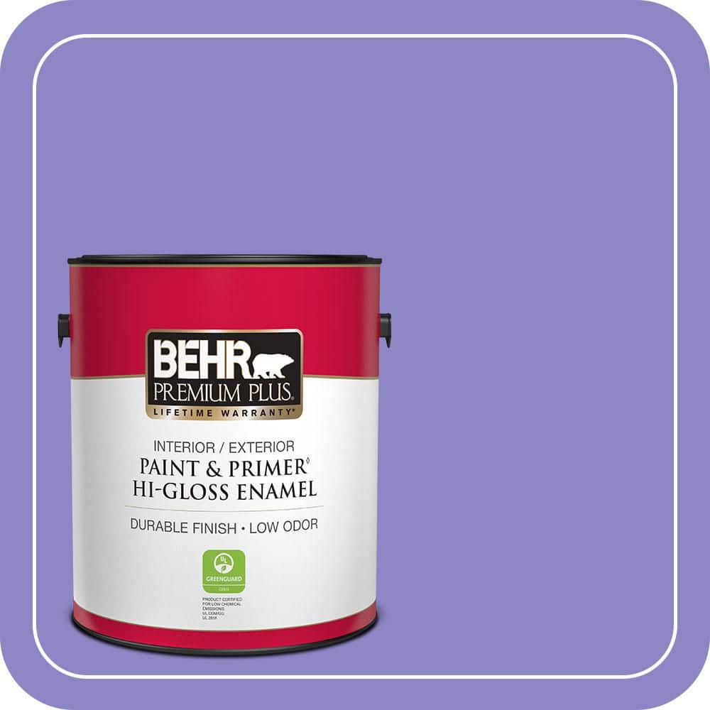 BEHR PREMIUM PLUS 1 gal. #MQ4-29 Brocade Hi-Gloss Enamel Interior/Exterior Paint & Primer