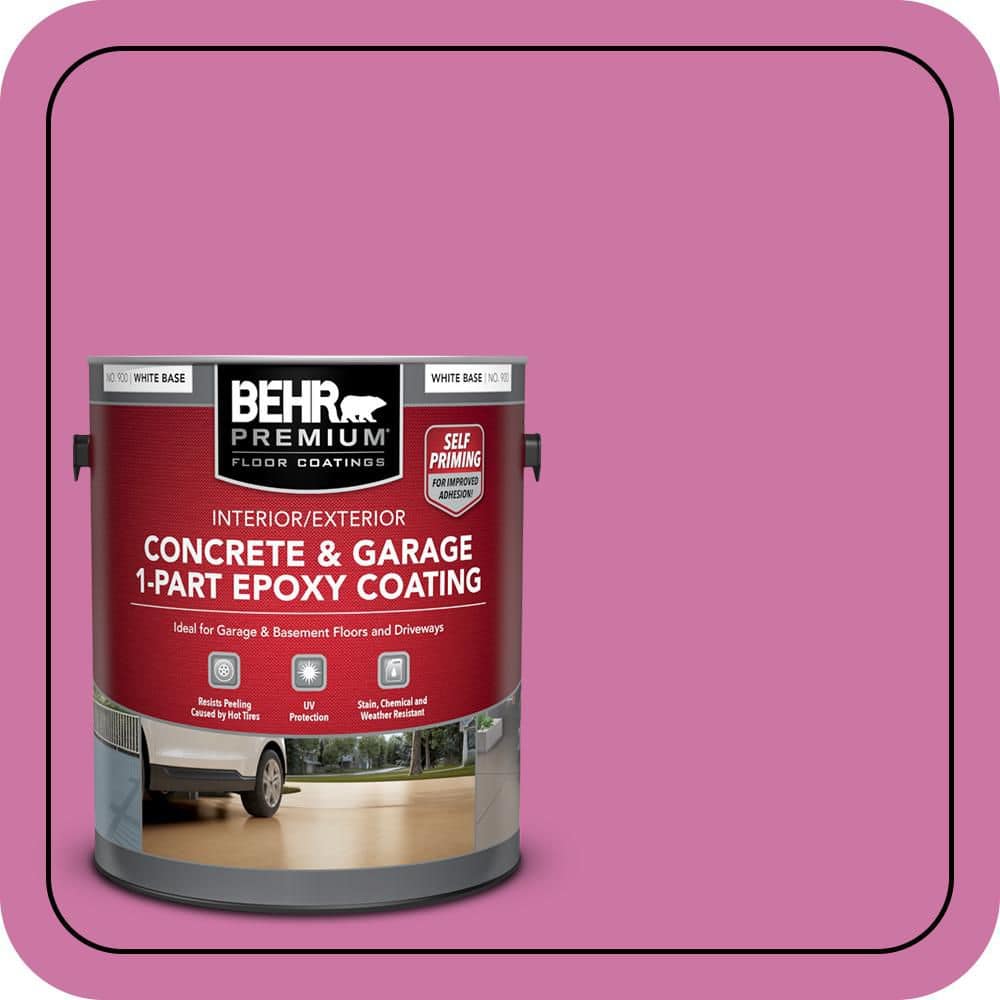 BEHR PREMIUM 1 gal. #P120-4 Heart Breaker Self-Priming 1-Part Epoxy Satin Interior/Exterior Concrete and Garage Floor Paint