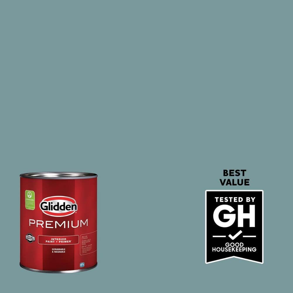 Glidden Premium 1 qt. Cathedral Glass PPG1148-5 Flat Interior Latex Paint