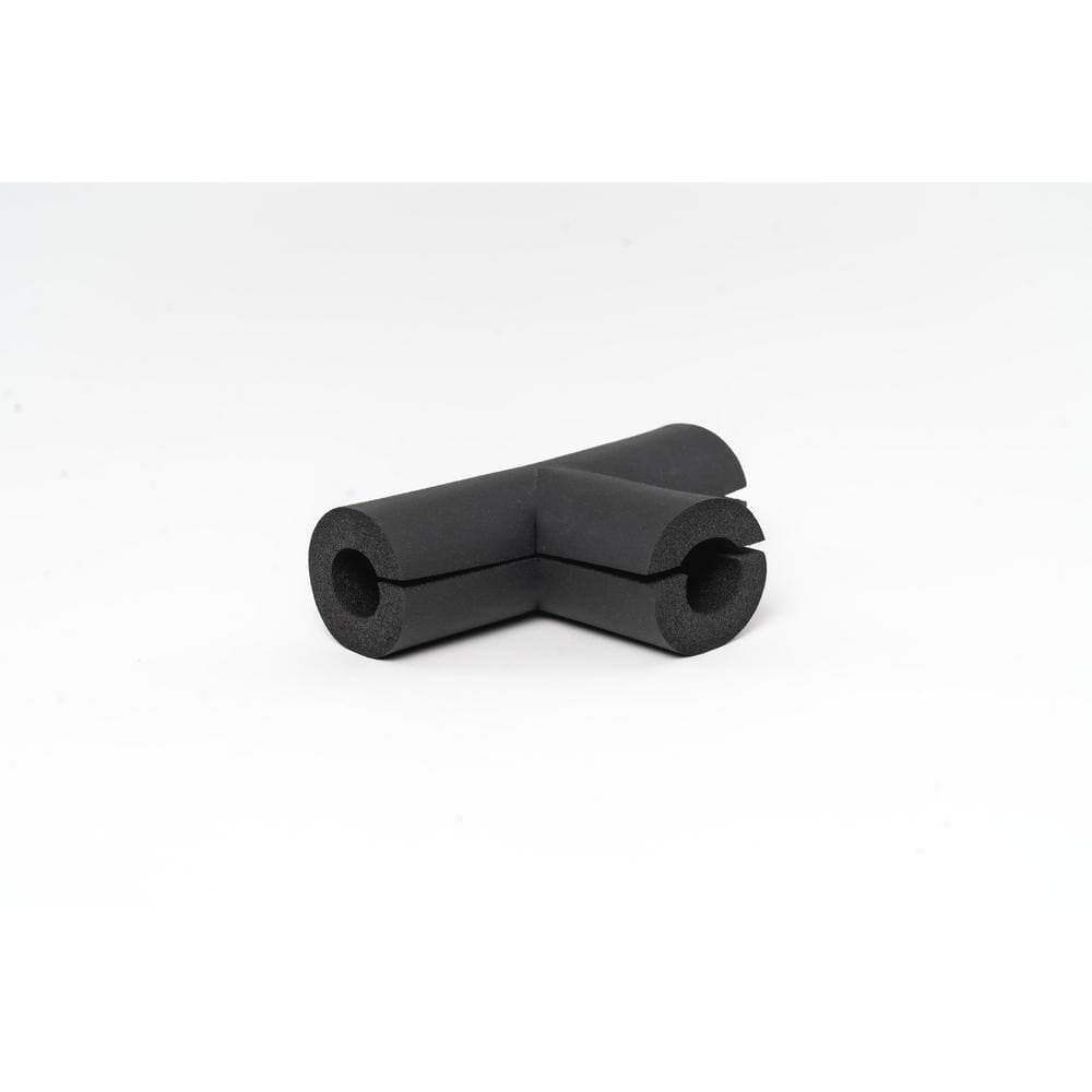 Everbilt 1/2 in. Rubber Pre-Slit Tee Pipe Insulation (5/8 in. ID) (4)