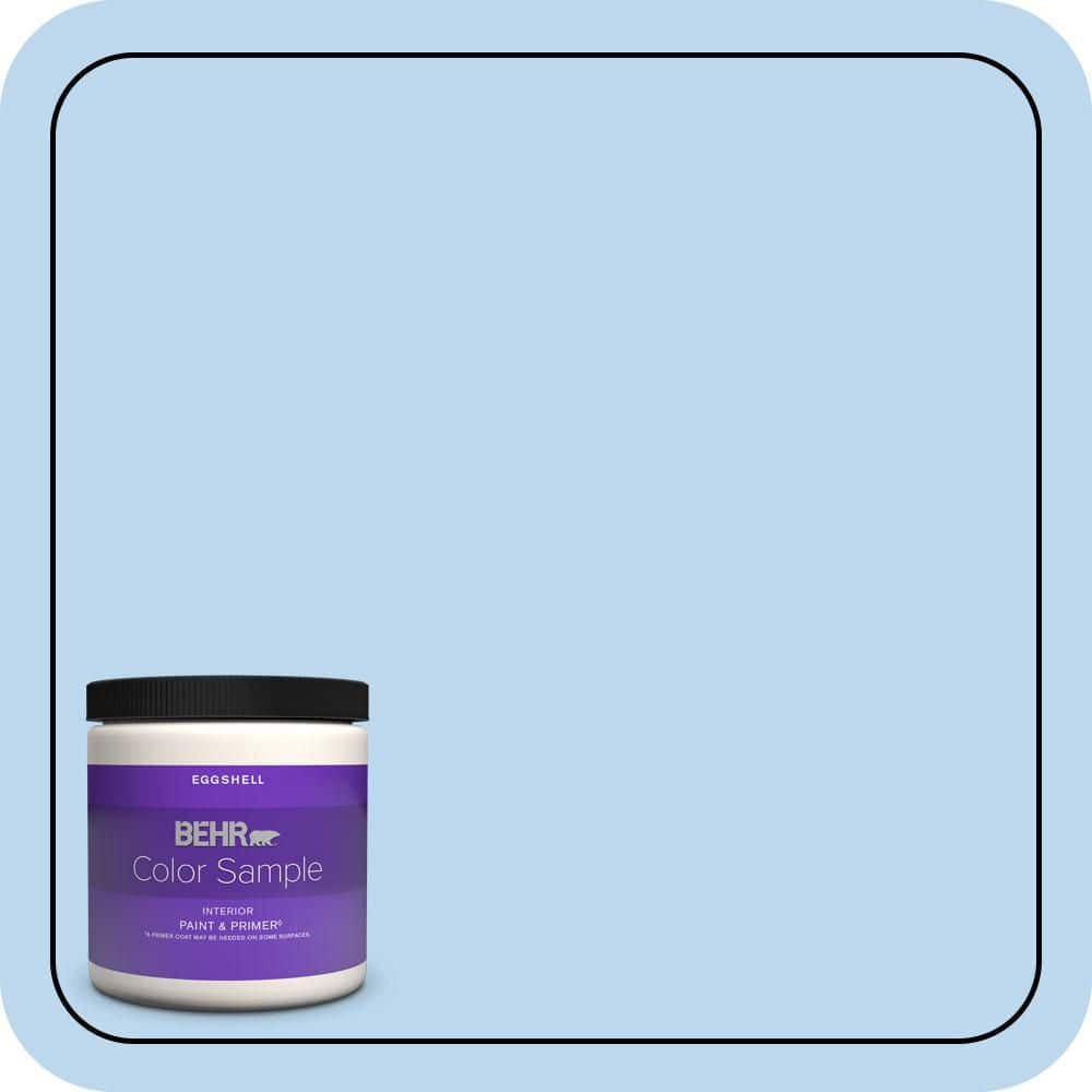 BEHR PREMIUM PLUS 8 oz. #P520-1 First Rain Eggshell Enamel Interior Paint & Primer Color Sample (1)