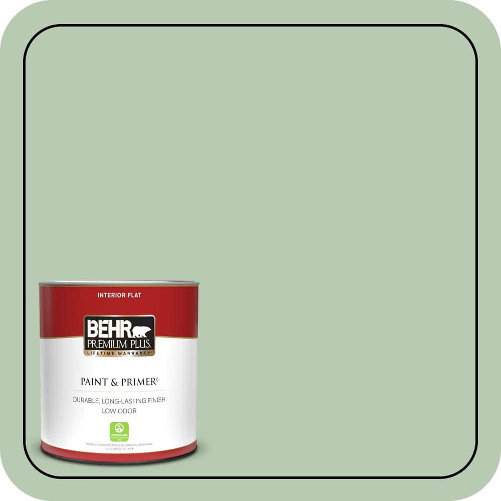 BEHR PREMIUM PLUS #S400-3 Healing Aloe Enamel Low Odor & Primer