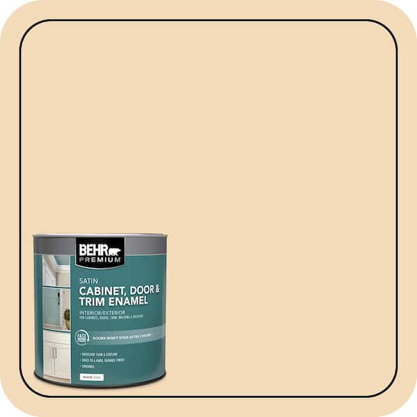 BEHR PREMIUM 1 qt. #AE-20 Tiki Light Satin Enamel Interior/Exterior Cabinet, Door & Trim Paint (2)