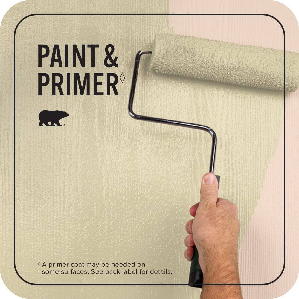 BEHR PREMIUM PLUS 1 qt. #MQ3-42 Honey Mist Flat Exterior Paint & Primer (3)