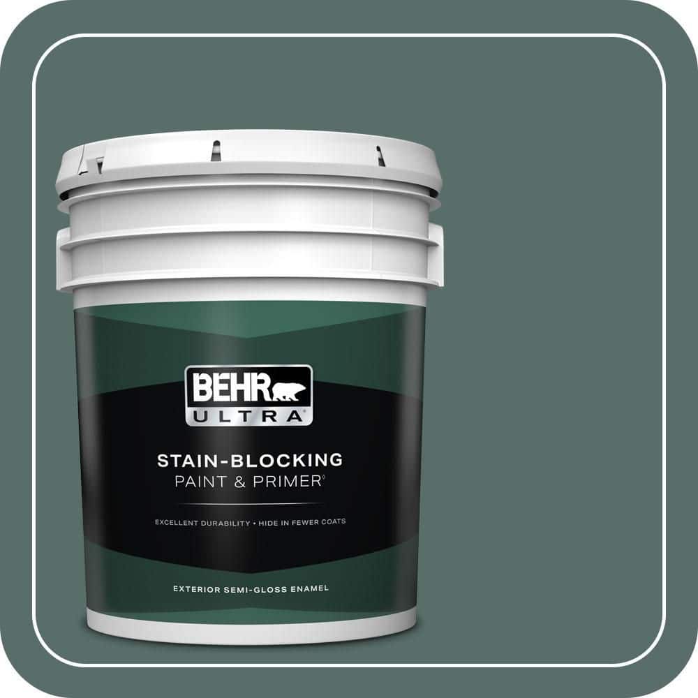 BEHR ULTRA 5 gal. #N430-6 Meteorological Semi-Gloss Enamel Exterior Paint & Primer