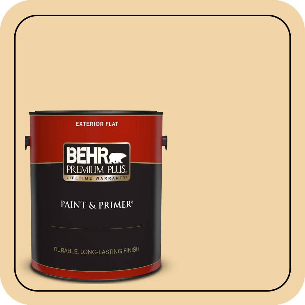 BEHR PREMIUM PLUS 1 gal. #PMD-93 Garbanzo Bean Flat Exterior Paint & Primer