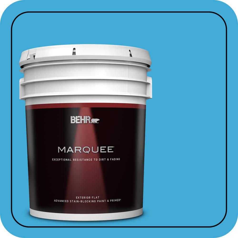 BEHR MARQUEE 5 gal. #550B-5 Windjammer Flat Exterior Paint & Primer