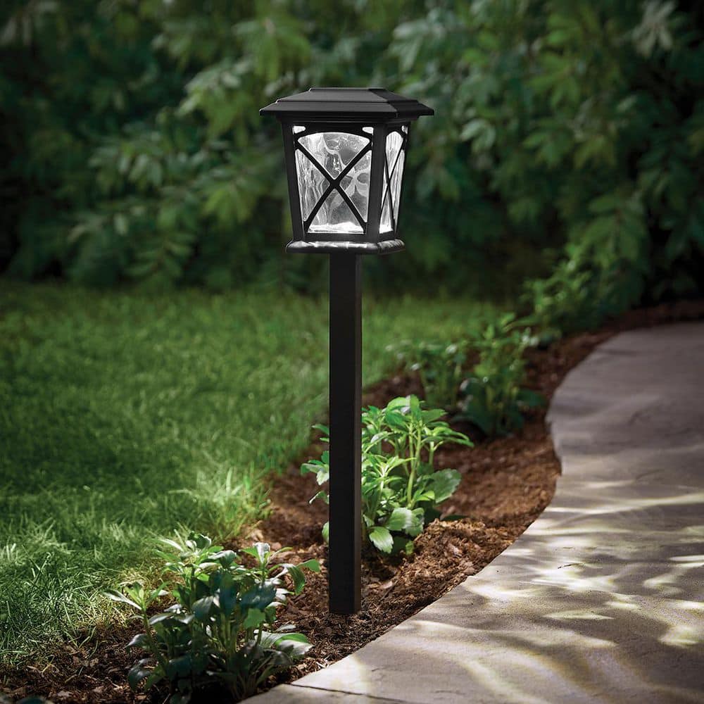 Hampton Bay Black Springs 35 Lumen Low Voltage Black Integrated LED Weather Resistant Path Light (2)