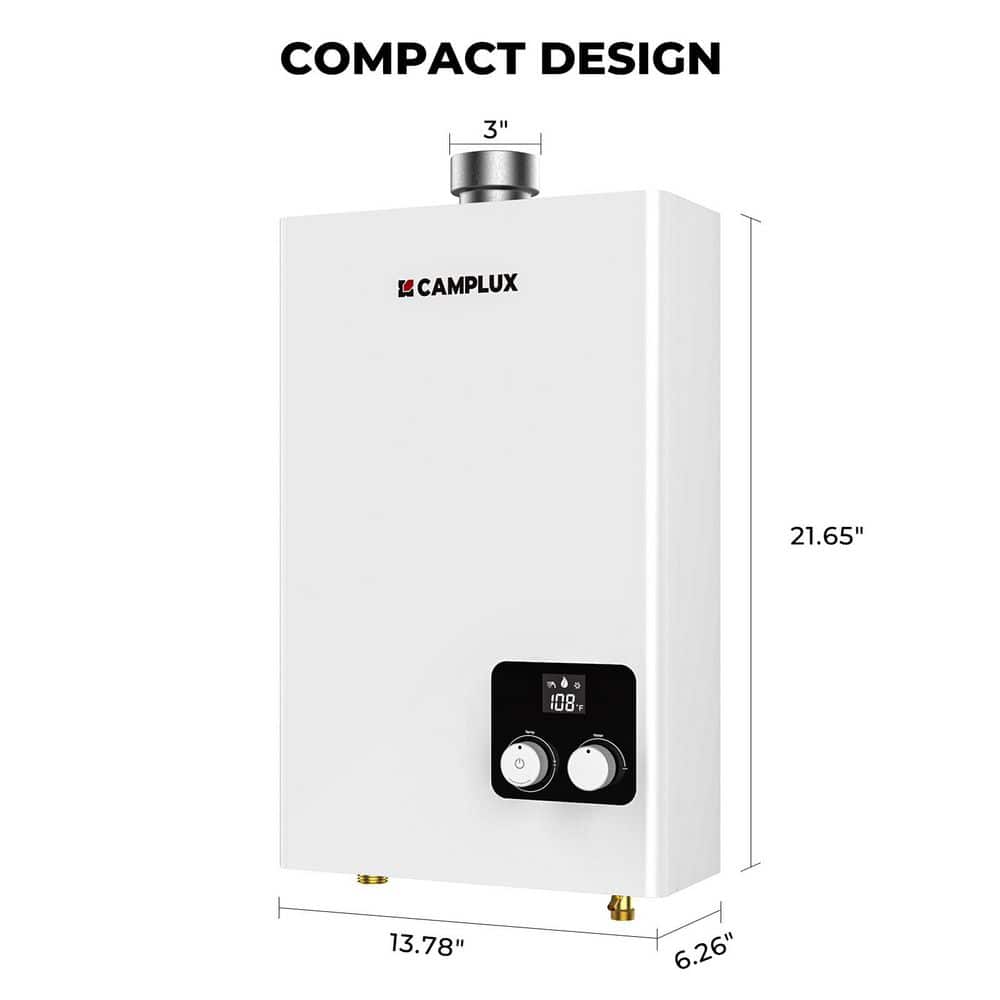 CAMPLUX Thermostatic 102,000 BTU Indoor Tankless Water Heater, CSA Certified (2)