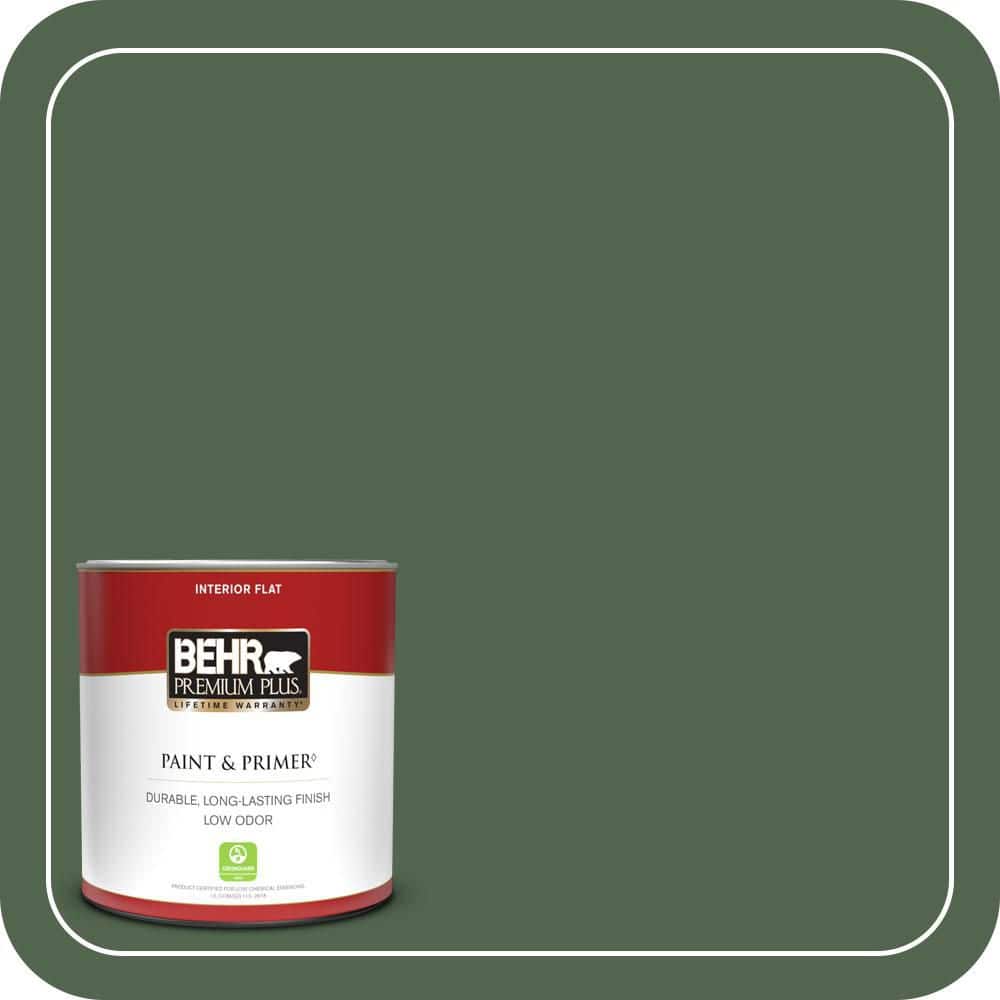 BEHR PREMIUM PLUS #S410-7 Equestrian Green Interior/Exterior Paint & Primer Color Sample