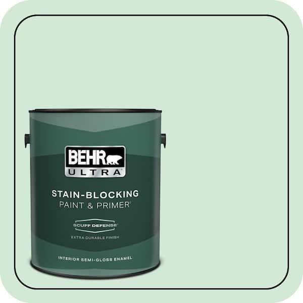 BEHR ULTRA 1 gal. #460C-3 Venetian Pearl Extra Durable Semi-Gloss Enamel Interior Paint & Primer (2)