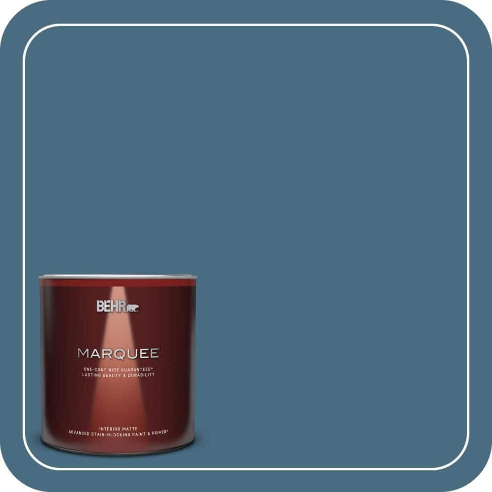 BEHR MARQUEE 1 qt. #550F-6 Regatta Bay Matte Interior Paint & Primer