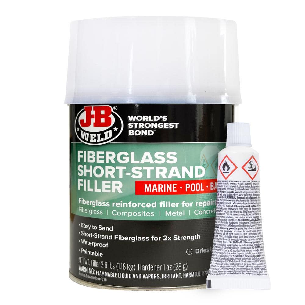 J-B Weld FIBERGLASS SHORT-STRAND FILLER 1 QUART (3)