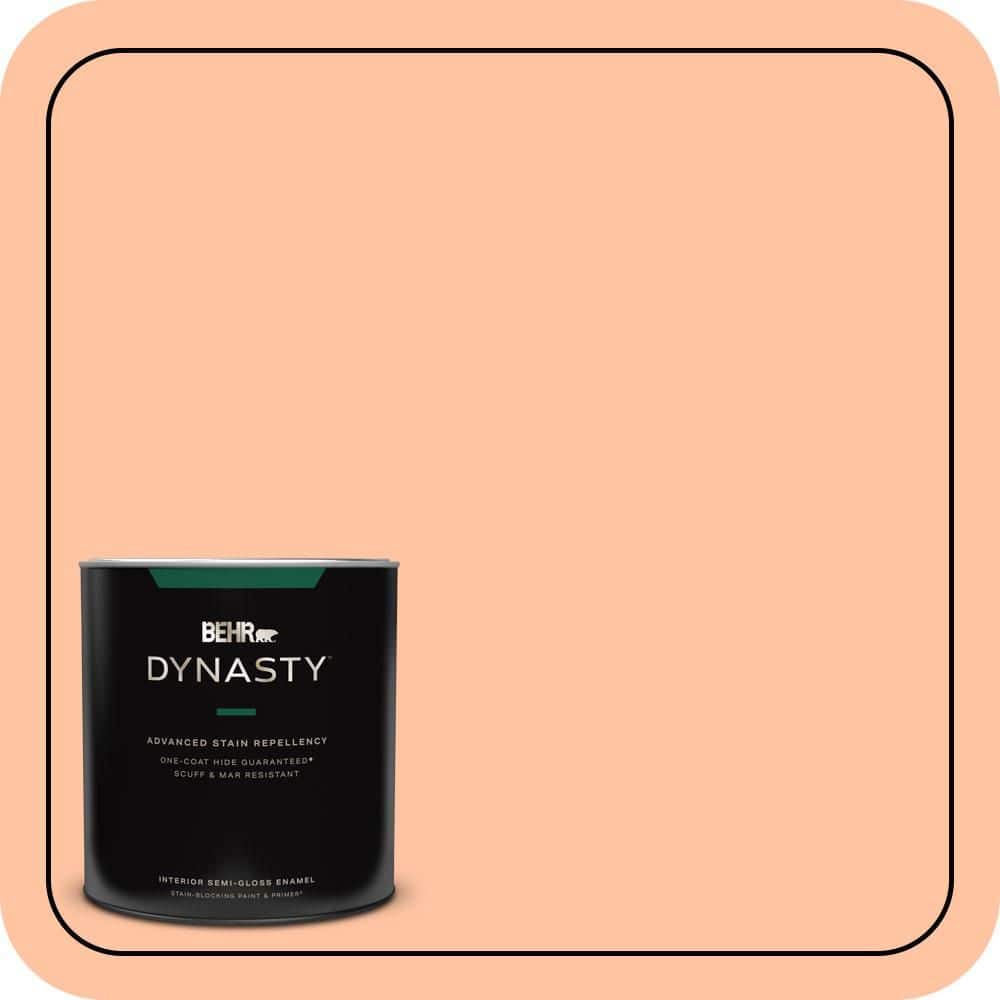BEHR DYNASTY 1 qt. #P200-3 Tomorrows Coral Semi-Gloss Enamel Interior Stain-Blocking Paint and Primer