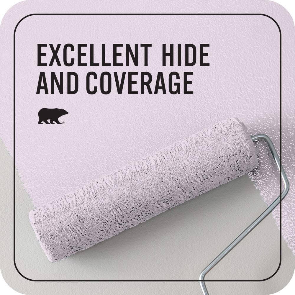 BEHR PREMIUM PLUS 1 qt. #P100-1 Sprinkle Flat EcoMix Plant-Based Interior Paint & Primer (2)