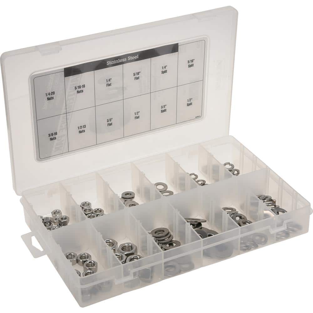 Hillman Stainless Steel Nut and Washer Assorted Kit (210-Piece) (2)