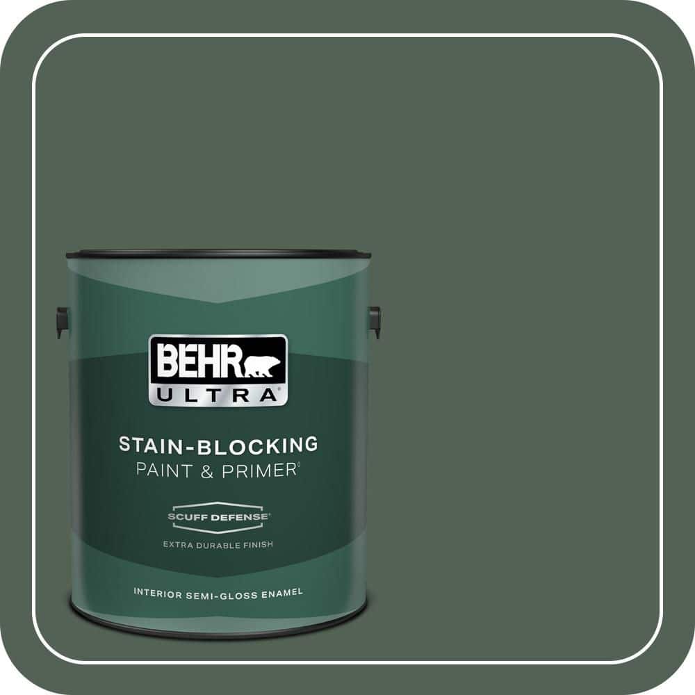 BEHR ULTRA 1 gal. #MQ6-14 Northern Glen Extra Durable Semi-Gloss Enamel Interior Paint & Primer
