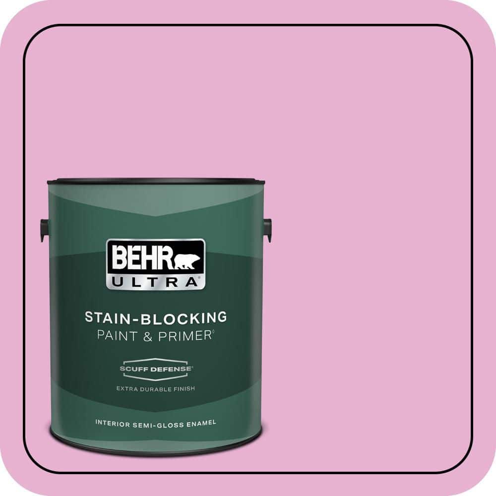 BEHR ULTRA 1 gal. #P120-2 Gumball Extra Durable Semi-Gloss Enamel Interior Paint & Primer