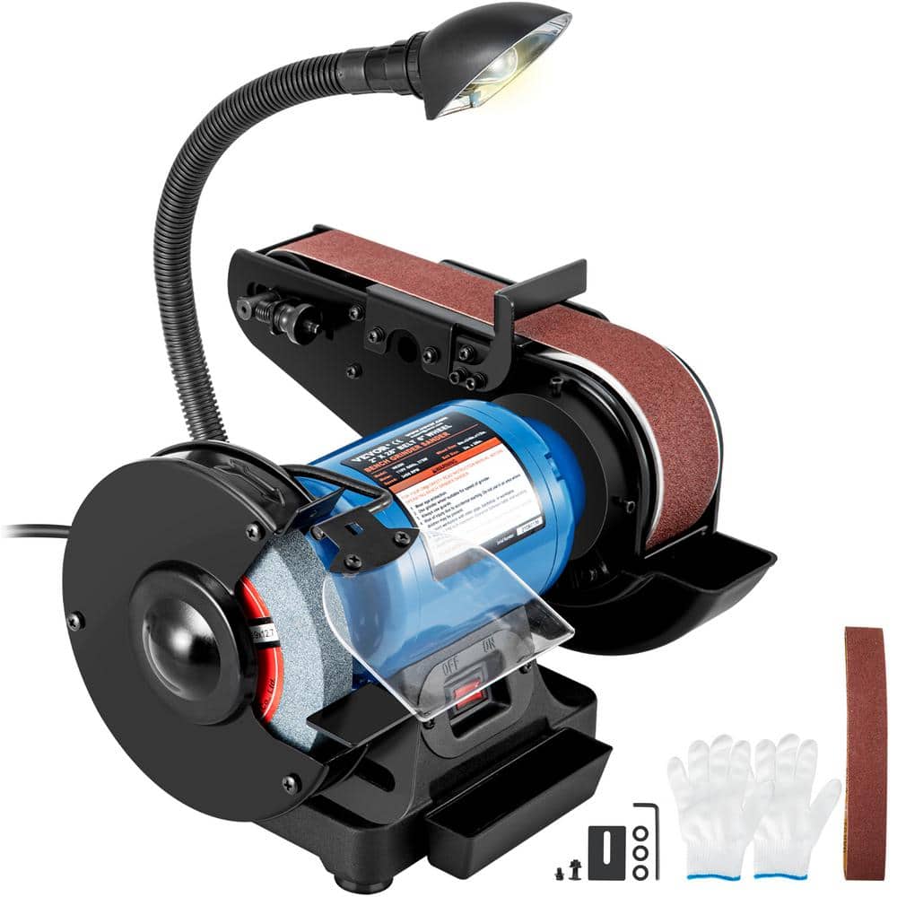 VEVOR 2 in. Belt Sander and 6 in. Disc Sander With Sturdy Base and LED Working Lamp (1)