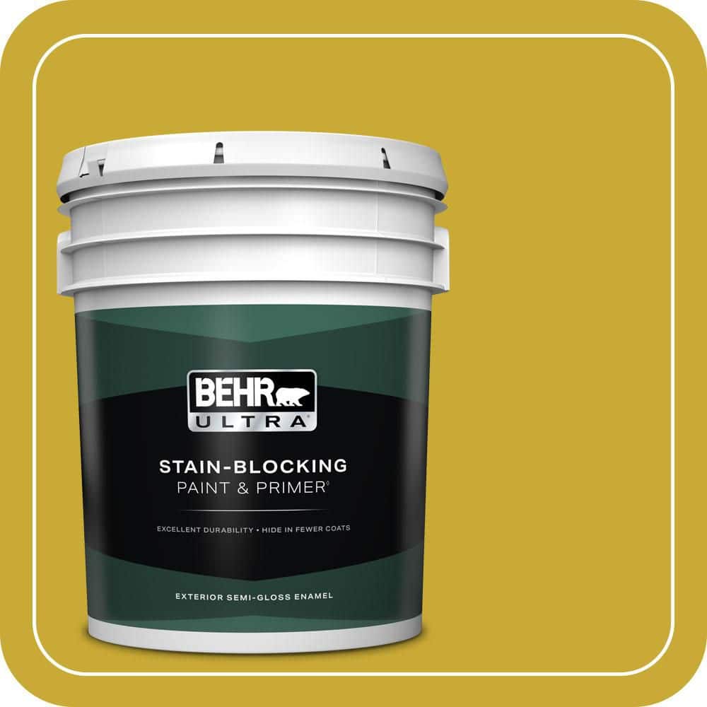 BEHR ULTRA 5 gal. #P320-7 Sweet and Sour Semi-Gloss Enamel Exterior Paint & Primer