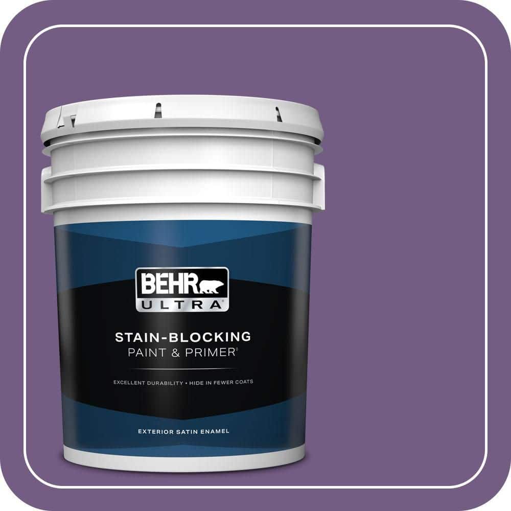 BEHR ULTRA 5 gal. #650B-7 Mystical Purple Satin Enamel Exterior Paint & Primer