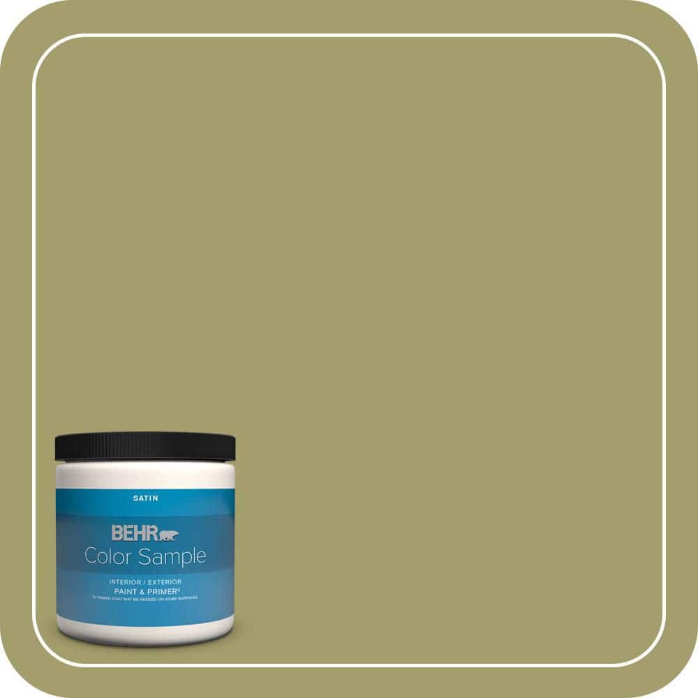BEHR PREMIUM PLUS #S340-5 Farm Fresh Enamel Interior/Exterior Paint & Primer Color Sample (1)