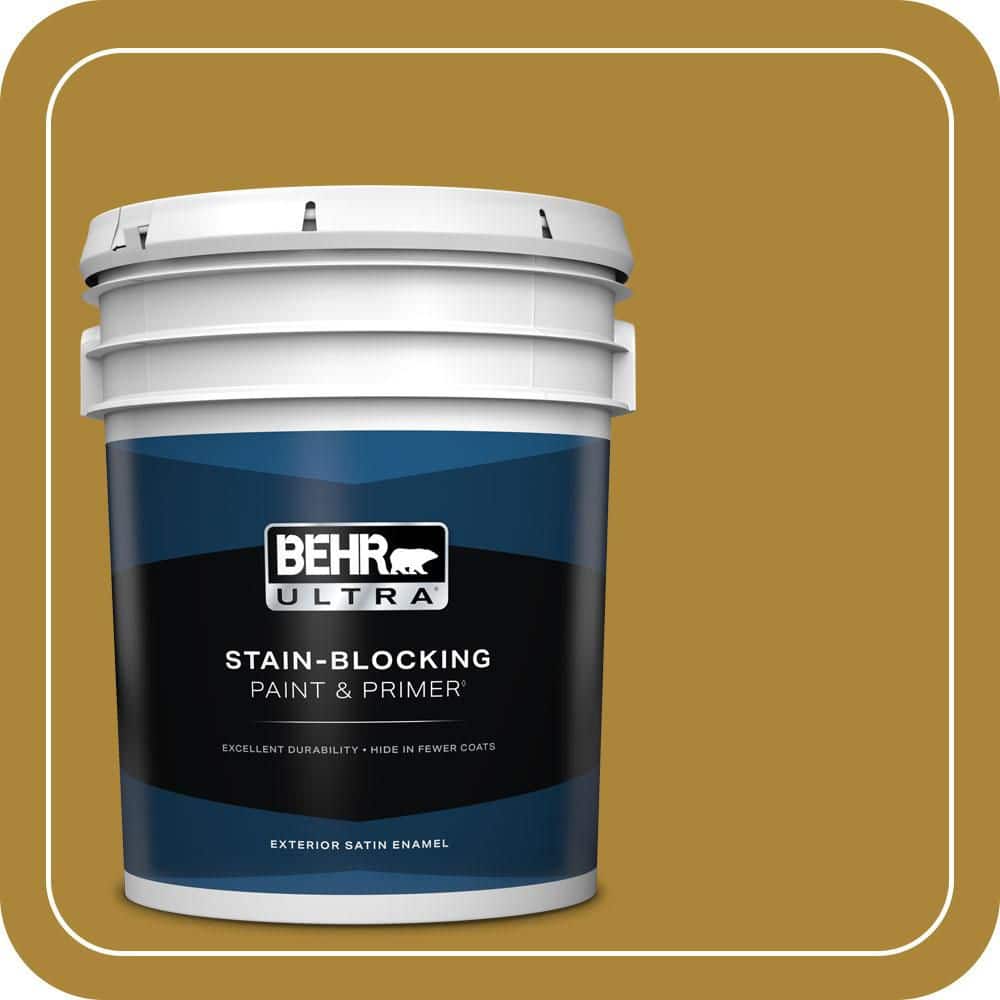 BEHR ULTRA 5 gal. #S-H-370 Garden Sprout Satin Enamel Exterior Paint & Primer