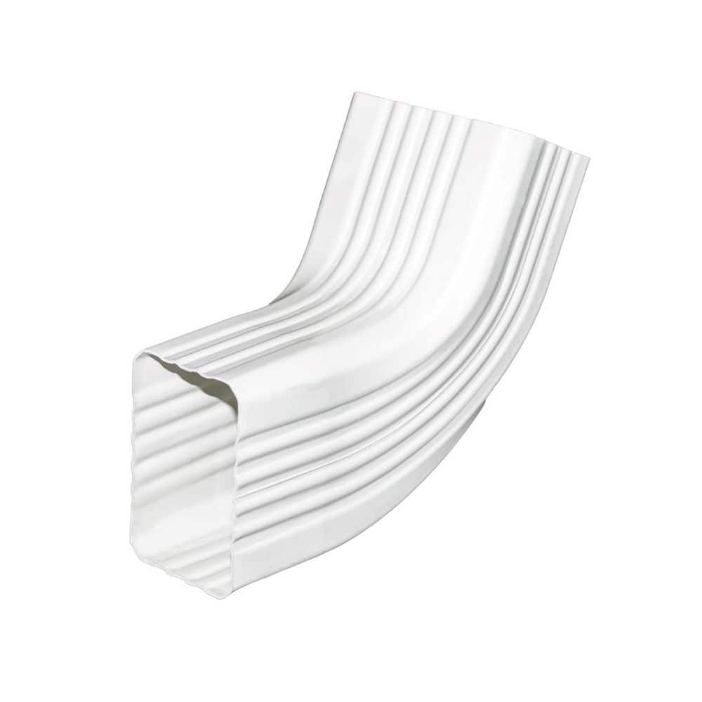 Spectra Pro Select 3 in. x 4 in. White Vinyl Downpipe - A/B Elbow (2)