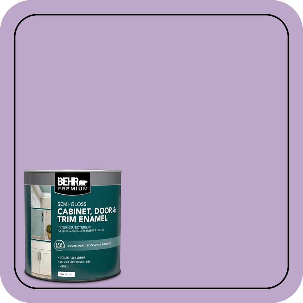 BEHR PREMIUM 1 qt. #M570-4 Cyber Grape Semi-Gloss Enamel Interior/Exterior Cabinet, Door & Trim Paint