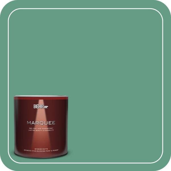 BEHR MARQUEE 1 qt. #480D-5 Scotch Lassie Matte Interior Paint & Primer (2)