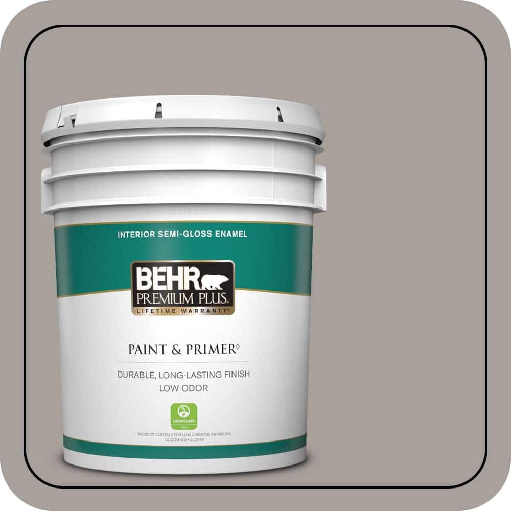 BEHR PREMIUM PLUS 5 gal. #T16-18 Mauve Melody Semi-Gloss Enamel Low Odor Interior Paint & Primer