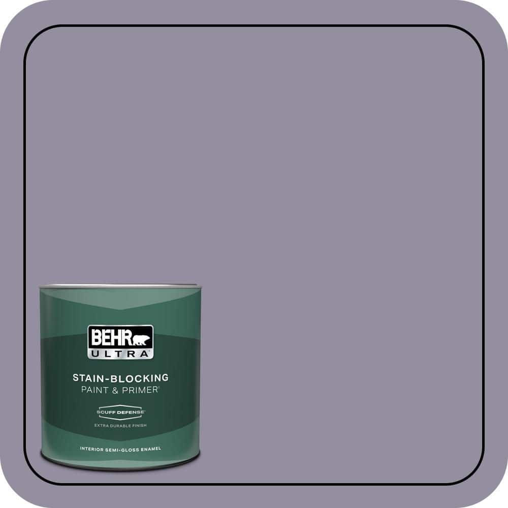 BEHR ULTRA 1 qt. #N560-4 Evening in Paris Extra Durable Semi-Gloss Enamel Interior Paint & Primer