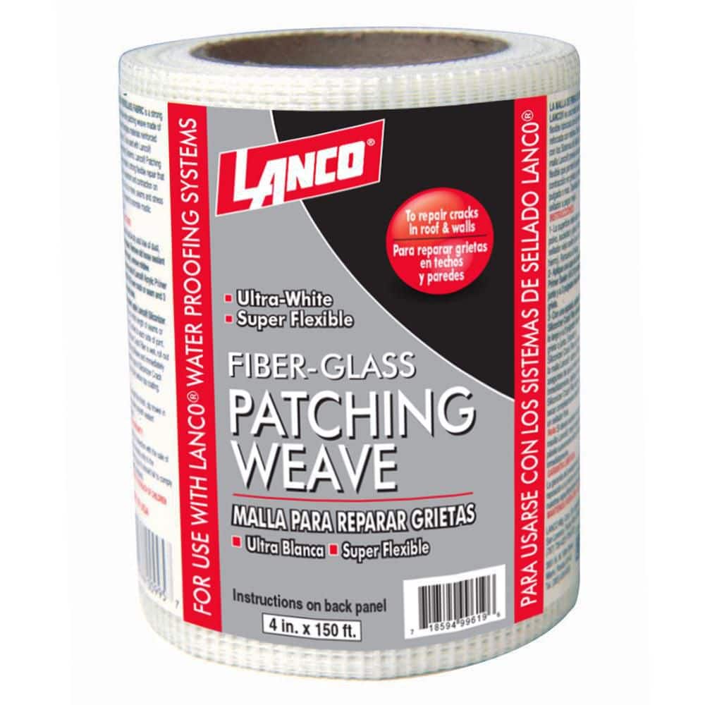 Lanco 4 in. x 150 ft. Fiberglass Patching Weave Roll Flashing for Crack Repair Reinforcement