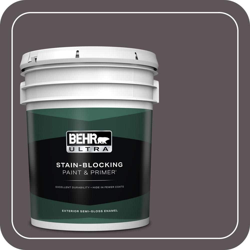 BEHR ULTRA 5 gal. #N570-6 Virtuoso Semi-Gloss Enamel Exterior Paint & Primer
