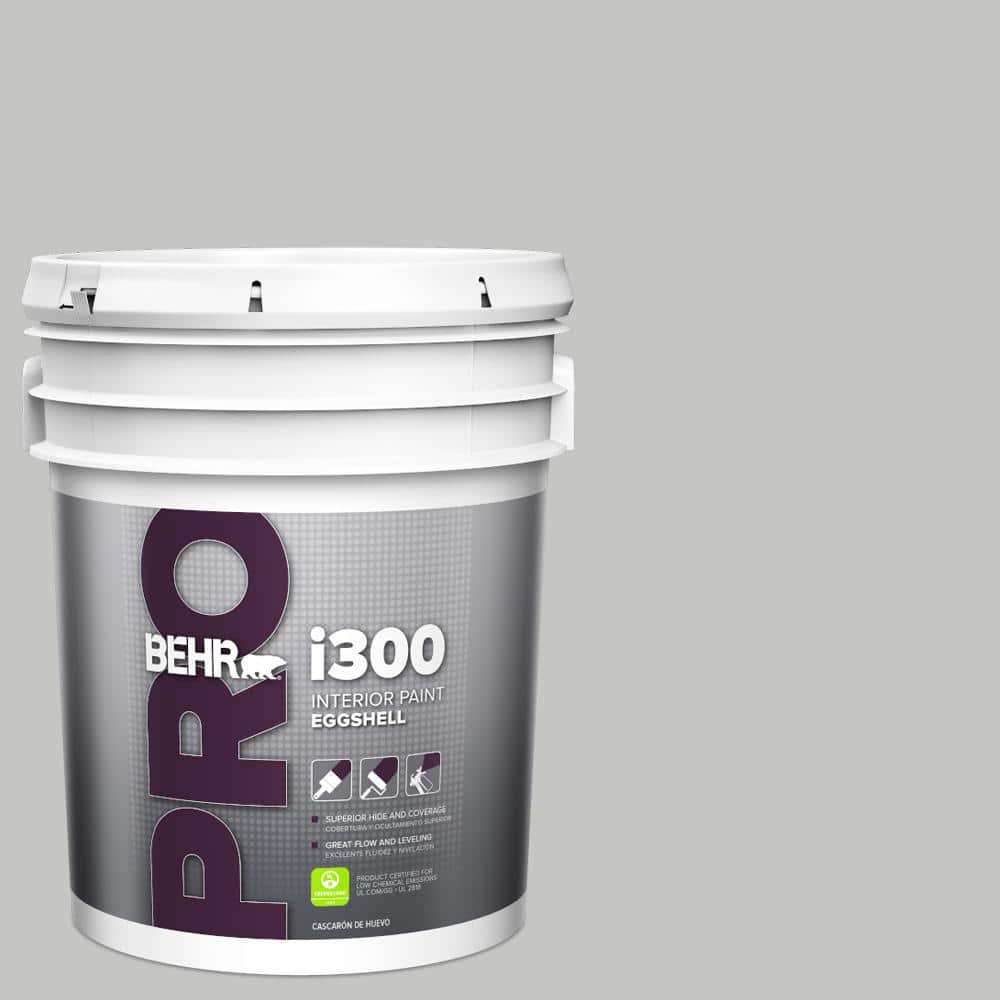 BEHR PRO 5 gal. #N520-2 Silver Bullet Eggshell Interior Paint