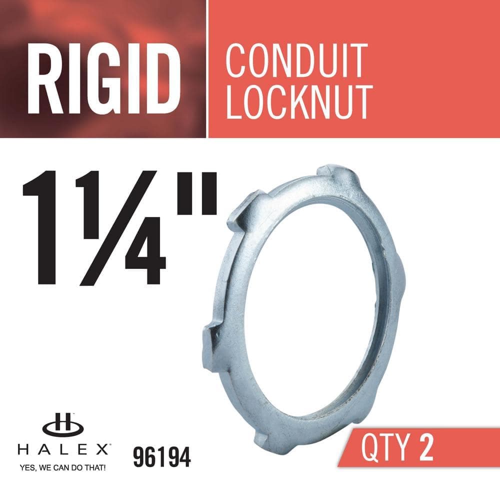 Halex 1-1/4 in. Rigid Conduit Locknut (2-Pack) (2)