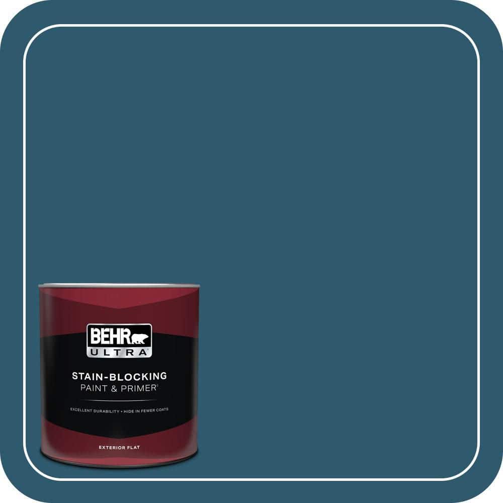 BEHR ULTRA 1 qt. #S-H-540 Quiet Storm Flat Exterior Paint & Primer
