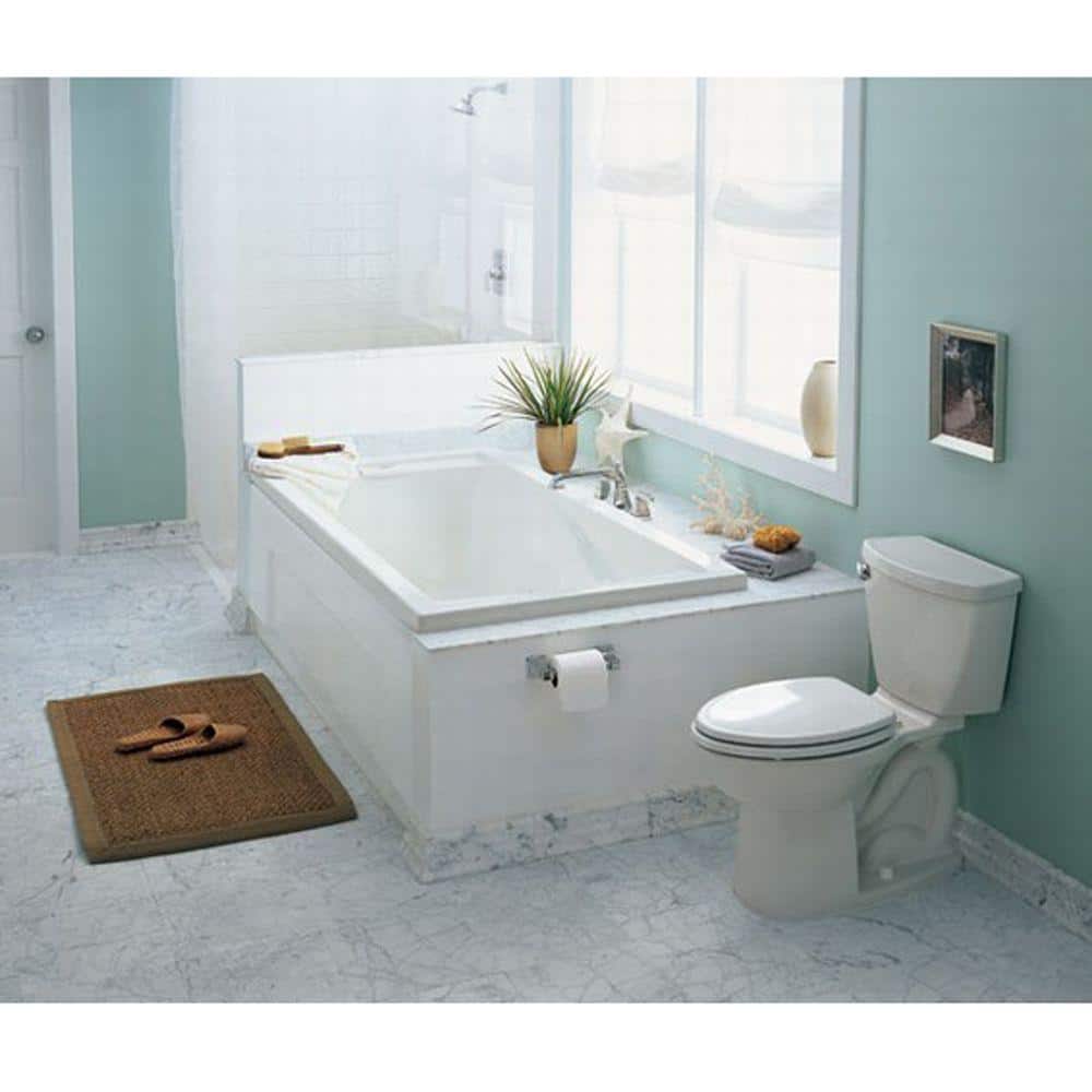 American Standard EverClean 72 in. x 36 in. Rectangular Soaking Bathtub with Reversible Hand Drain in White (3)