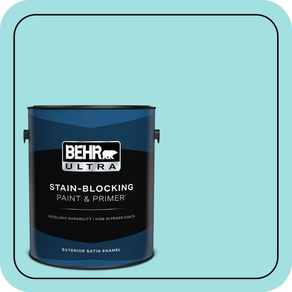 BEHR ULTRA 1 gal. #CE-02 Mermaid Tears Satin Enamel Exterior Paint & Primer