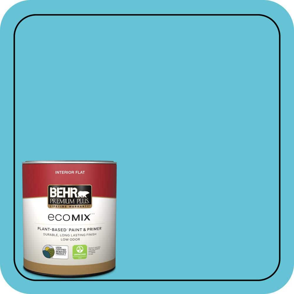 BEHR PREMIUM PLUS #P480-4 Rushing Stream Flat EcoMix Plant-Based & Primer (1)