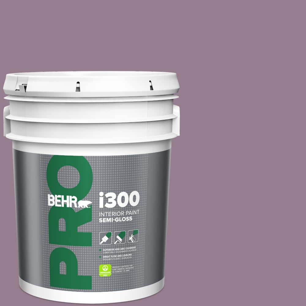 BEHR PRO 5 gal. #680F-5 Plum Swirl Semi-Gloss Interior Paint