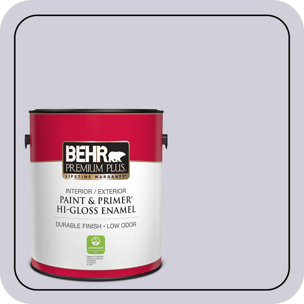 BEHR PREMIUM PLUS 1 gal. #660E-2 Purple Essence Hi-Gloss Enamel Interior/Exterior Paint & Primer