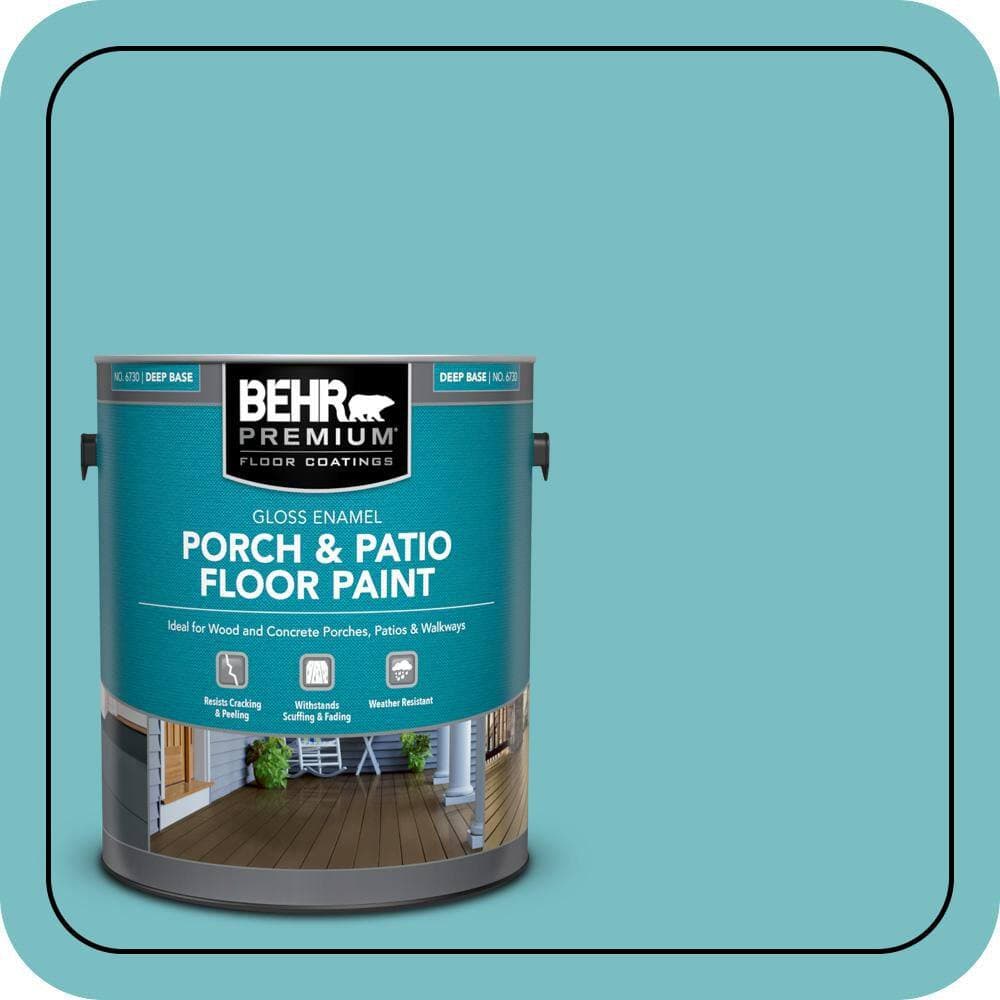 BEHR PREMIUM 1 gal. #M460-4 Pure Turquoise Gloss Enamel Interior/Exterior Porch and Patio Floor Paint